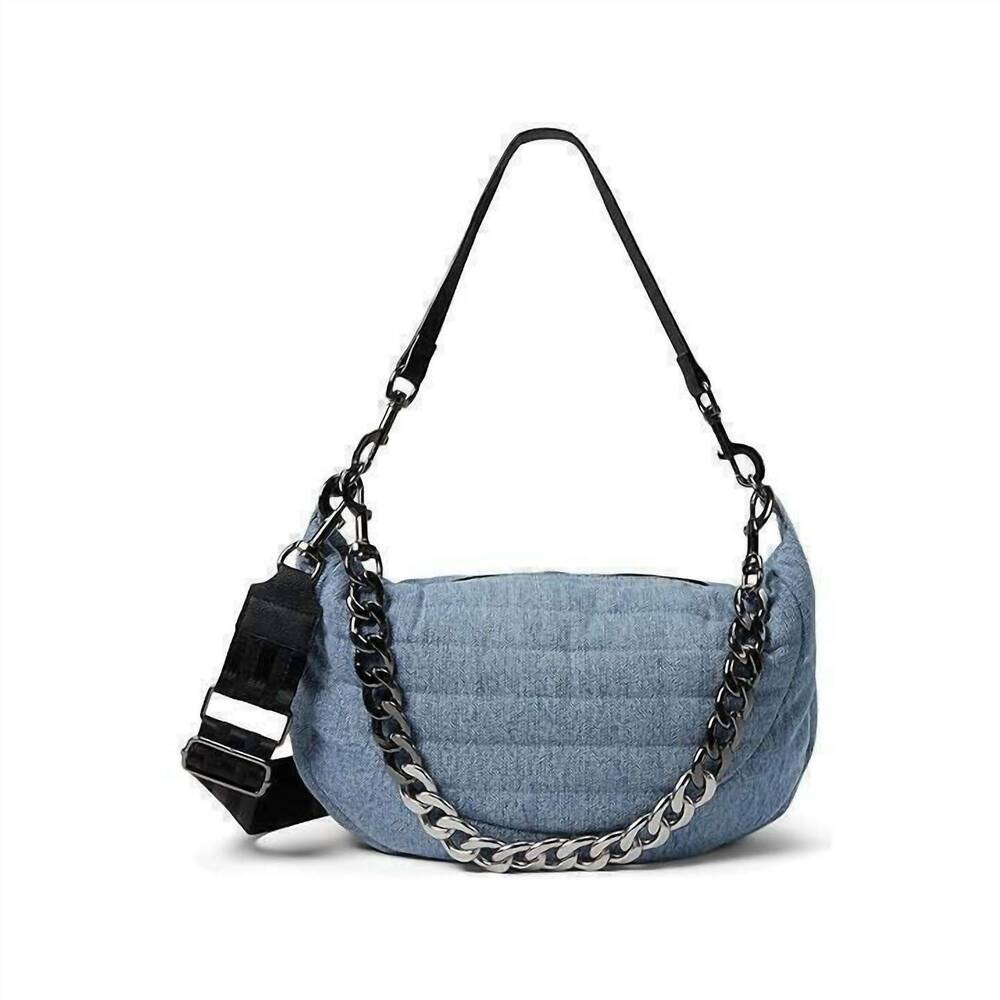NEW THINK ROYLN women's elton hobo crossbody bag in denim